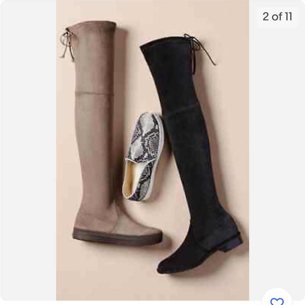 • Stuart Weitzman • Playtime Over The Knee High Suede Leather Boots Swamp Brown